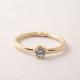 FLAT SLENDER ENGAGEMENT RING-18KYG