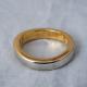 FLAT SILVER WITH K18 GOLD RING