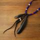 J.D Black Feather Necklace Blue