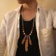 Feather&Beads Necklace Natural