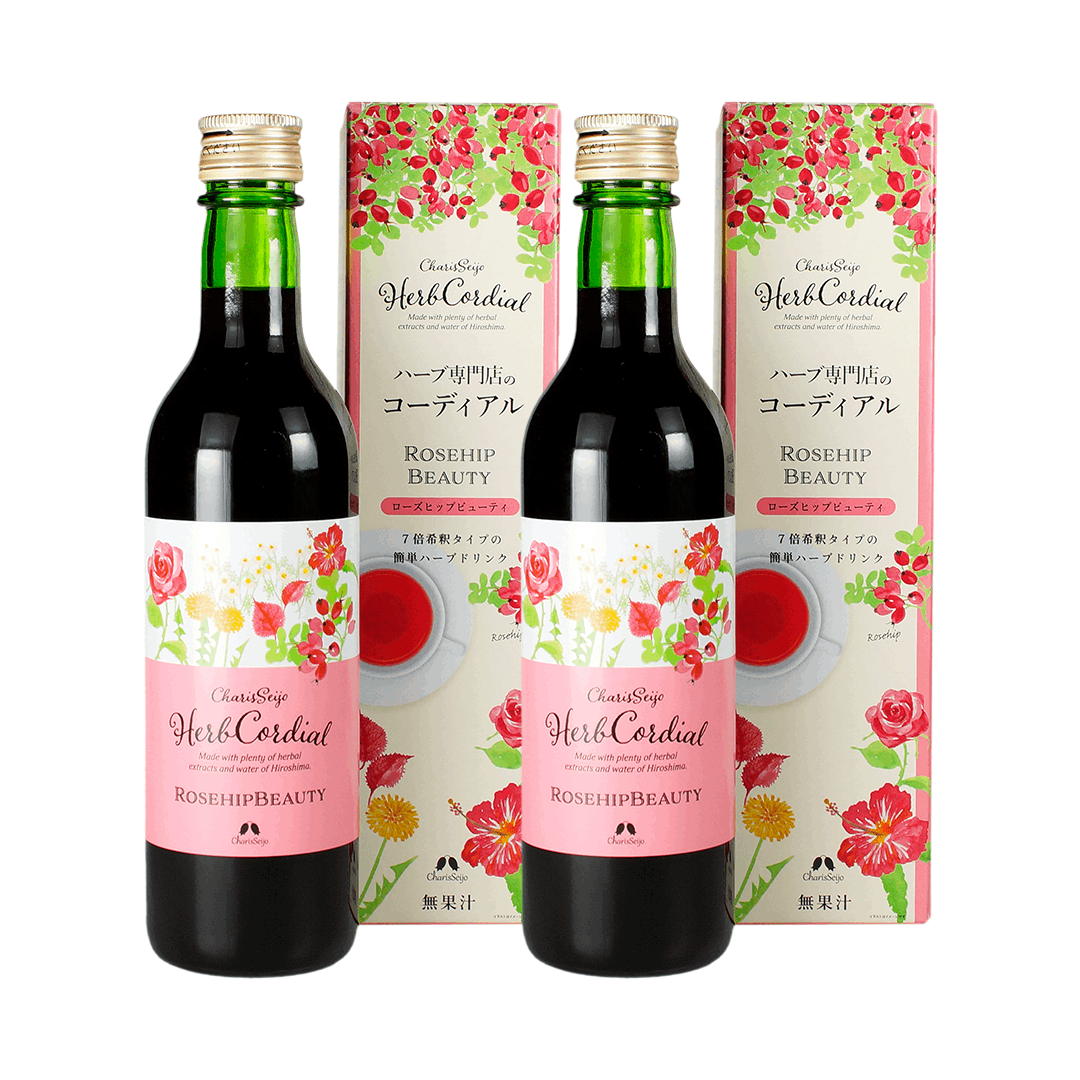 【送料無料・2本セット】〈カリス成城〉ハーブコーディアル ローズヒップビューティ 355mL