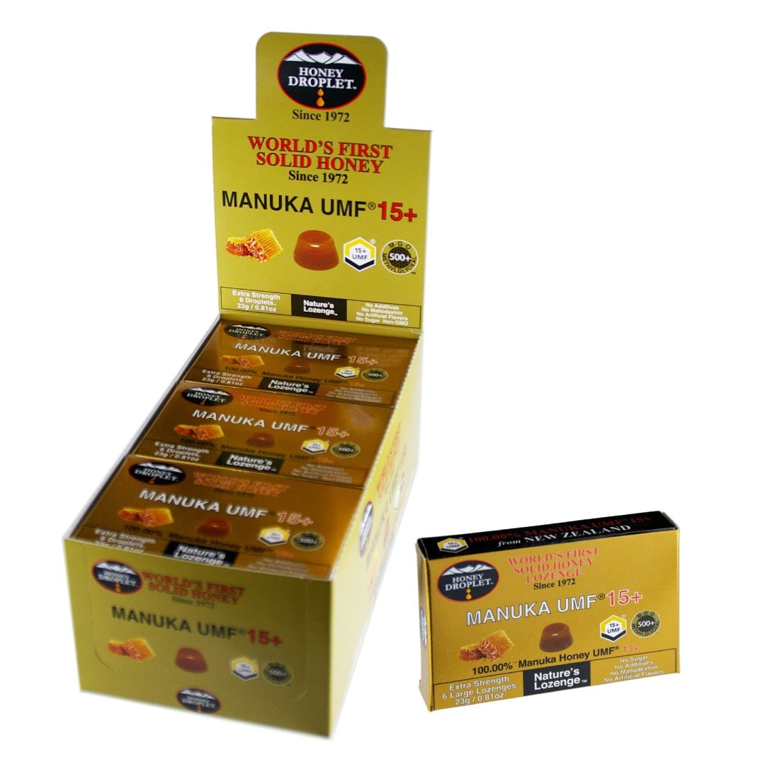 ハニードロップレット マヌカ UMF15+  1ケース(1箱6粒入り×12箱)