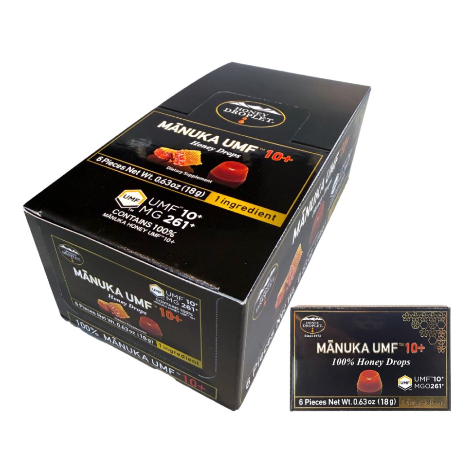 ハニードロップレット マヌカ UMF10+ 1ケース(1箱6粒入り×12箱)