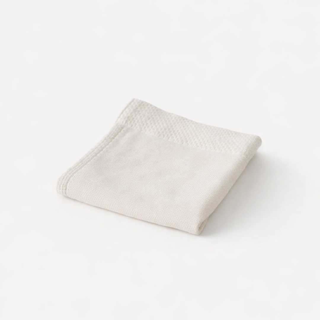 三重ガーゼ ウォッシュタオル（オーガニックコットン）[PRISTINE]