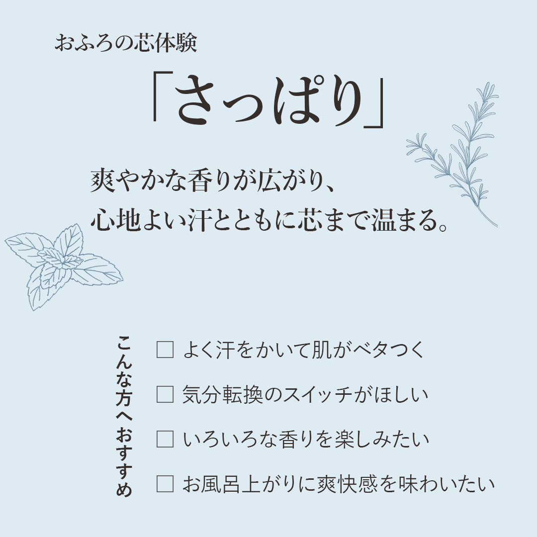 おふろの芯体験【さっぱり】爽快福 分包 [松田医薬品]