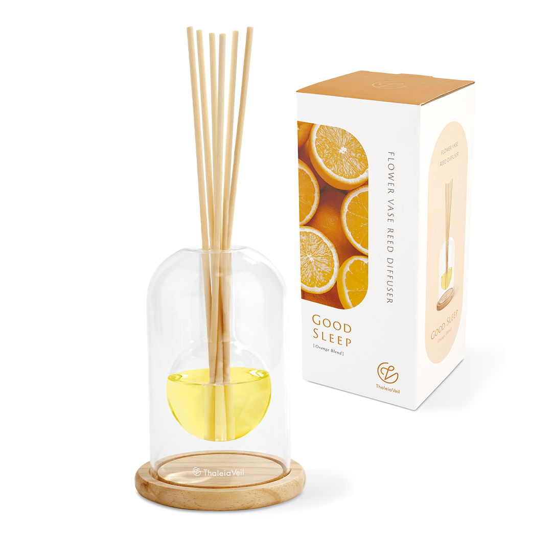 フラワーベースリードディフューザー オレンジブレンド