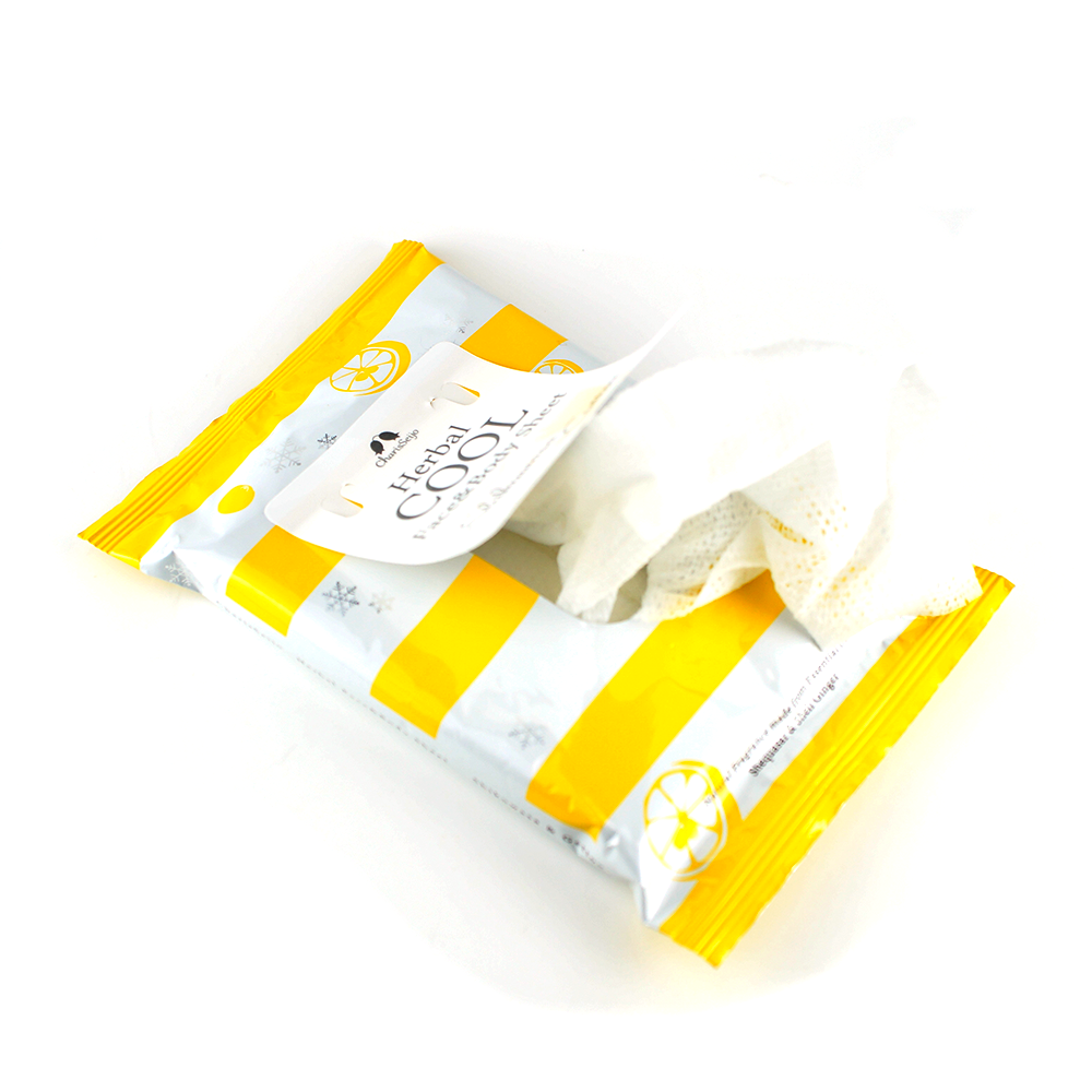 ハーバルクールフェイス＆ボディシート シークヮーサー＆月桃 [全身用汗ふきシート]