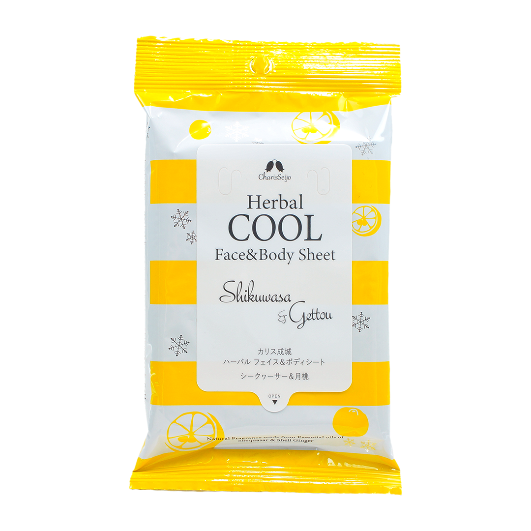 ハーバルクールフェイス＆ボディシート シークヮーサー＆月桃 [全身用汗ふきシート]