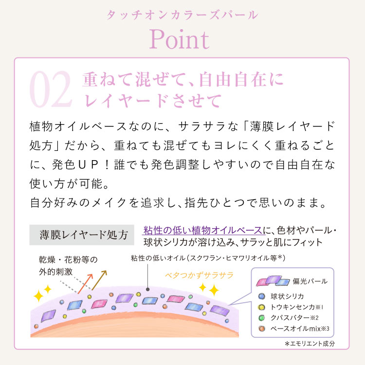 タッチオンカラーズ（パール）＜アイ＆フェイスカラー＞ 03 ピンク [ナチュラグラッセ]