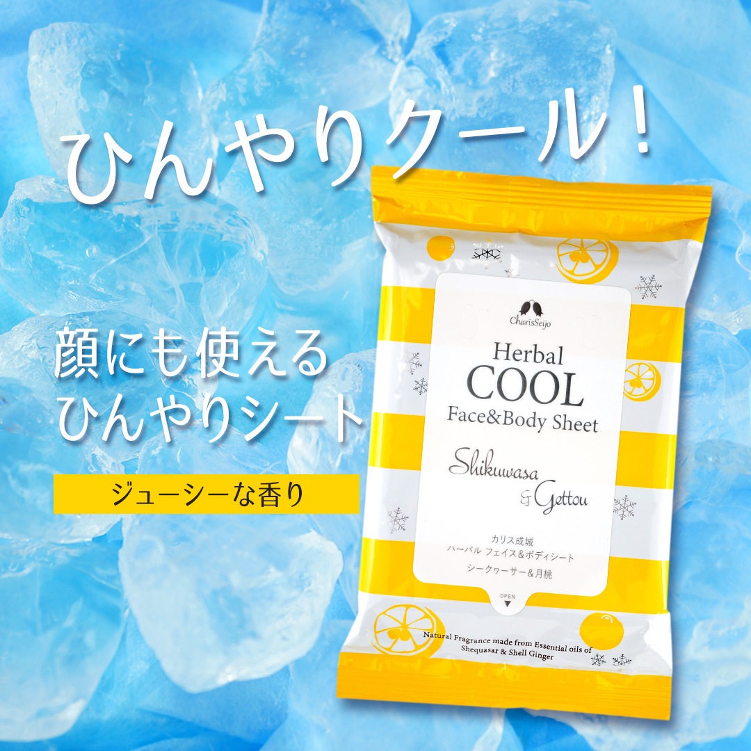 【送料無料・10個+１個】 ハーバルクールボディシート シークヮーサー＆月桃 [ボディ用汗ふきシート]