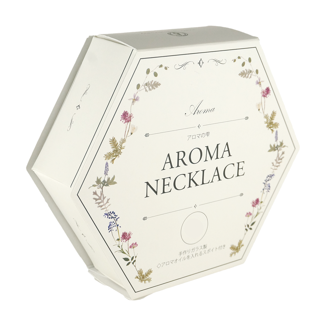グラスネックレス アロマの雫ポム