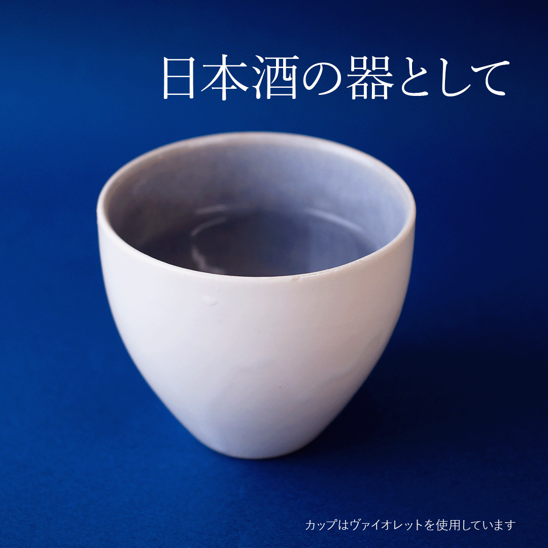【送料無料】 美濃焼 カップペアセット ヴァイオレット＆グリーン #7493