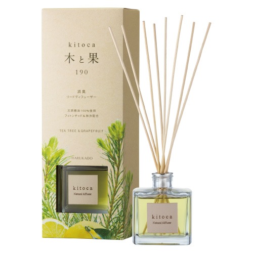 木と果 [kitoca] リードディフューザー 190 ティートリー＆グレープフルーツ