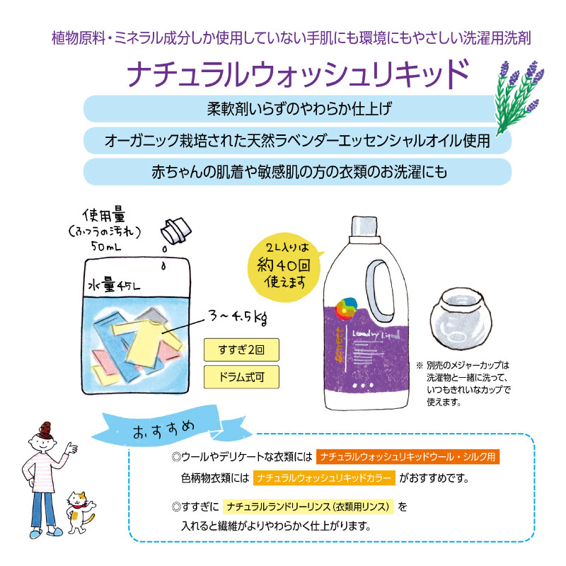 ナチュラルウォッシュリキッド (洗濯用液体洗剤) 詰替用5L [ソネット]