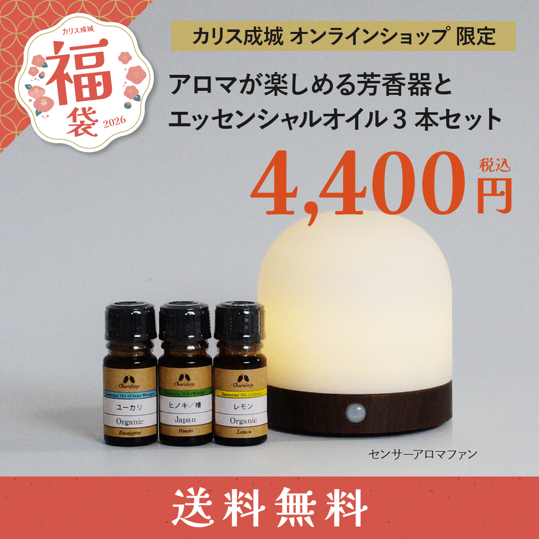 送料無料】 アロマが楽しめる芳香器とエッセンシャルオイル3本セット