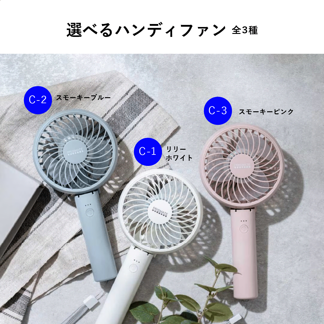 【送料無料】香りを楽しめるハンディファン＆ブレンドオイルセレクトセット