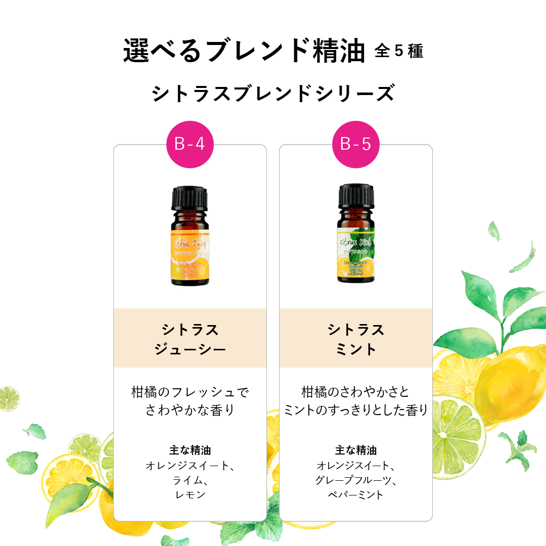 【送料無料】香りを楽しめるハンディファン＆ブレンドオイルセレクトセット