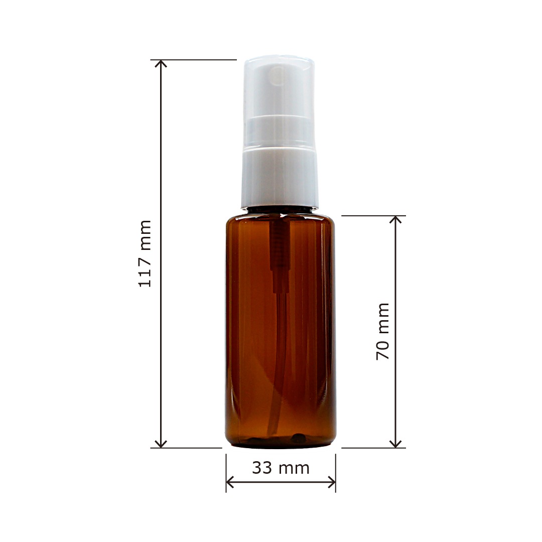 50ml ブラウンボトル 白スプレー付き
