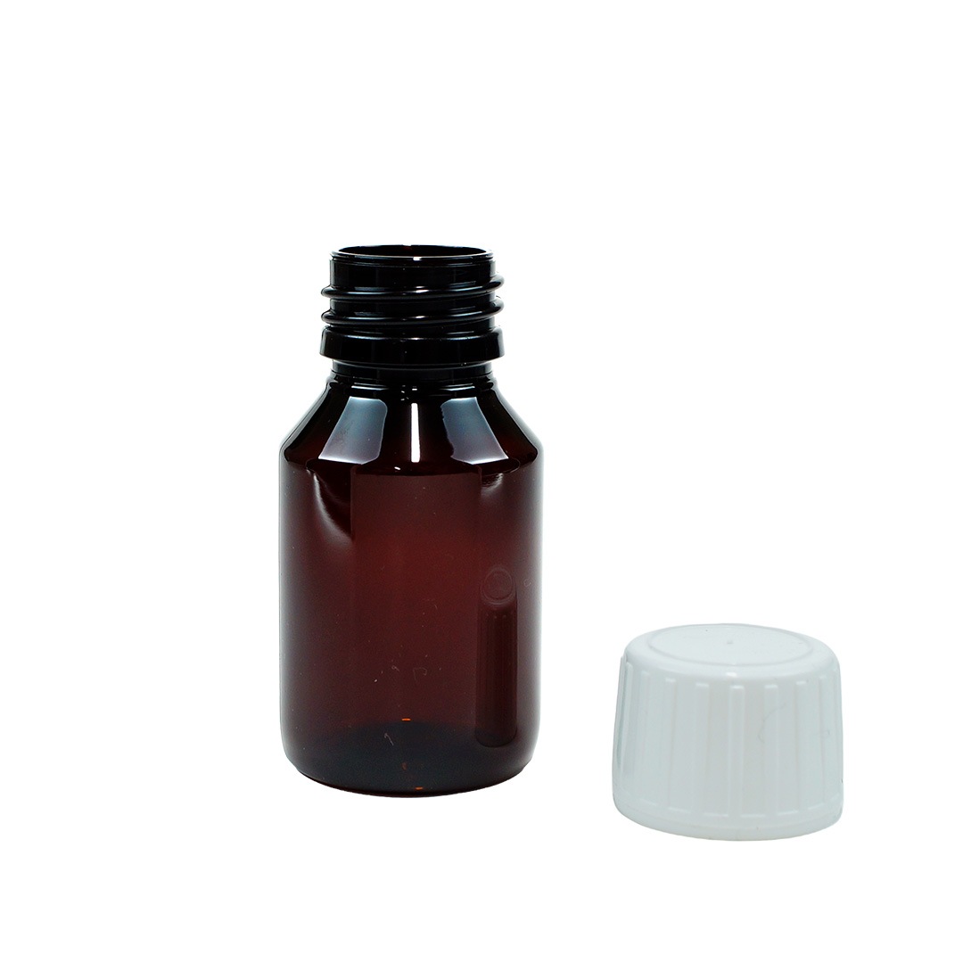50ml ブラウンボトル 中栓付