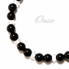 ｵﾆｷｽと水晶のﾊﾟﾜｰｽﾄｰﾝﾌﾞﾚｽﾚｯﾄ手作りｷｯﾄ 魔よけ､ﾋｰﾘﾝｸﾞ13B