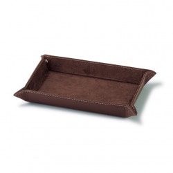 ボタントレーL ブラウン