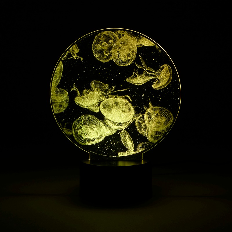 クリアアクリル ゴールド インテリアライト アクリルLEDカルーセルオルゴール/クリア＆ゴールド 010350