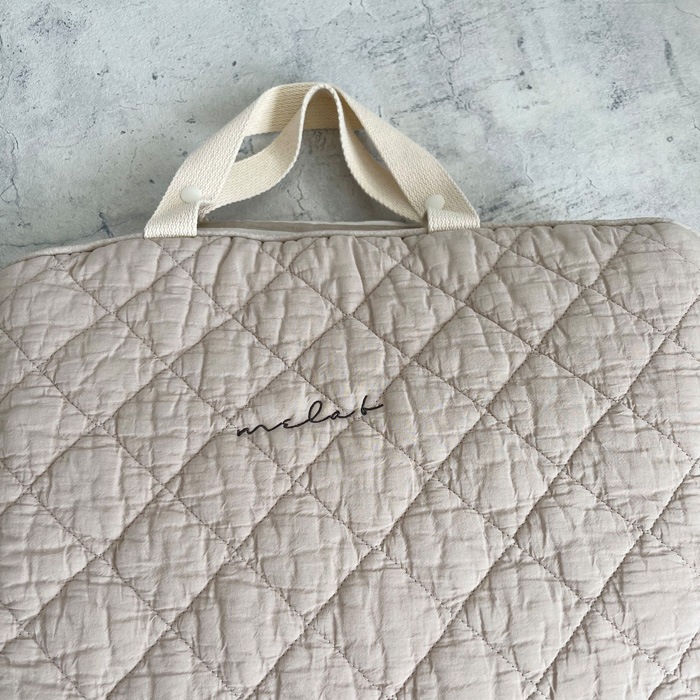 Round rugmat Square Beige