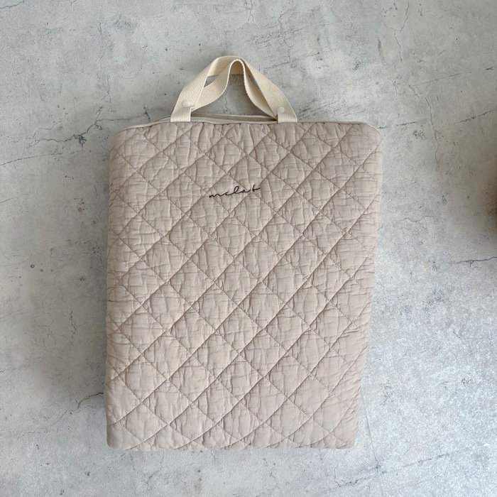 Round rugmat Square Beige