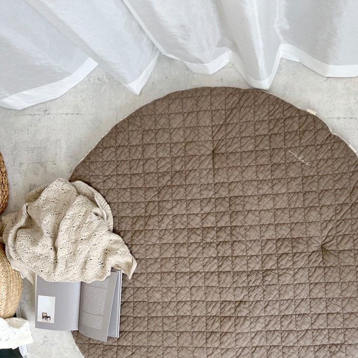 Round rugmat Square Greige