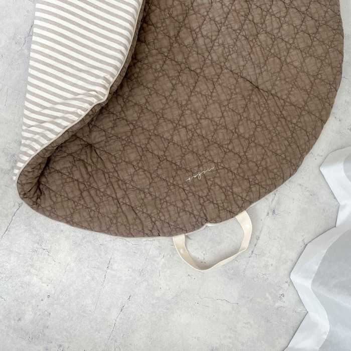 Round rugmat Square Greige