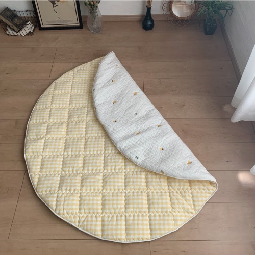 Round rugmat Embroide Lemons