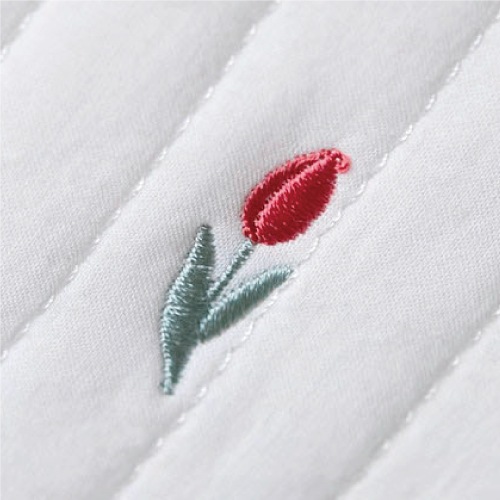 Round rugmat Embroide Tulip