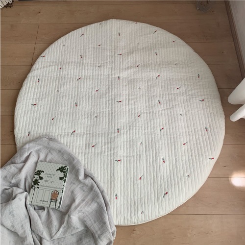 Round rugmat Embroide Tulip