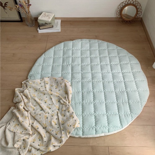 Round rugmat Embroide Fox