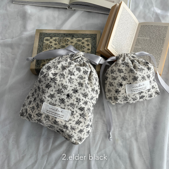 【S-size】Cotton Gauze drawstring bag 