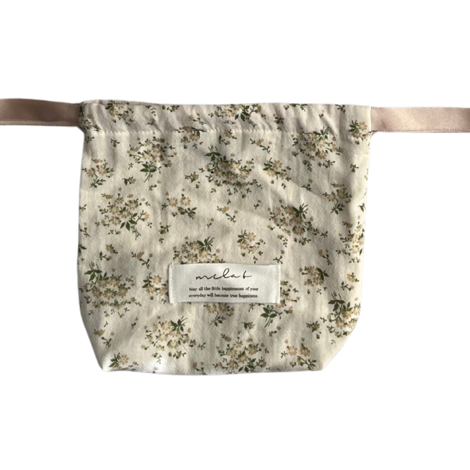 【S-size】Cotton Gauze drawstring bag 