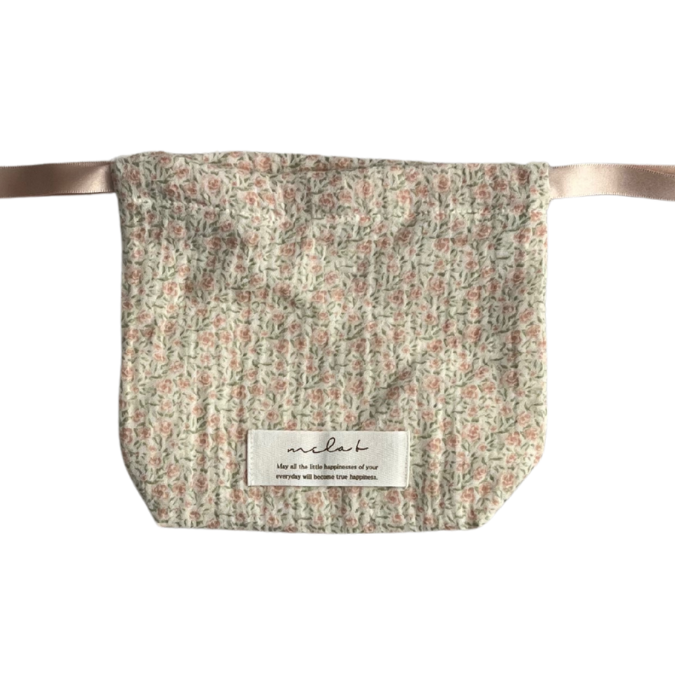 【S-size】Cotton Gauze drawstring bag 