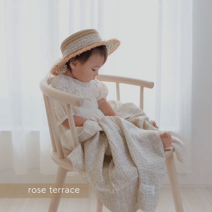 【出産祝い ギフト3点セット】Gaze Gift : Swaddle/Handkerchief/drawstring bag(M)