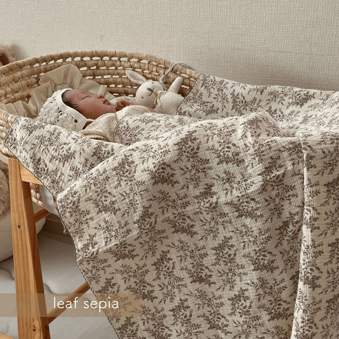 【出産祝い ギフト3点セット】Gaze Gift : Swaddle/Handkerchief/drawstring bag(M)