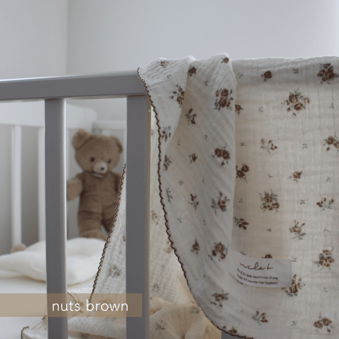 【出産祝い ギフト4点セット】Gaze Gift : Swaddle/Handkerchief/drawstring bag(M)/Pacifier Toy Holders