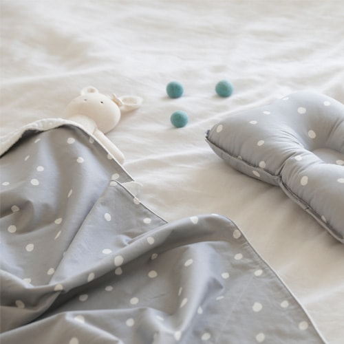Premium Large Blanket / Mari Dot - Gray