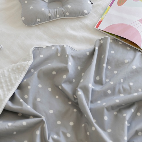 Premium Large Blanket / Mari Dot - Gray