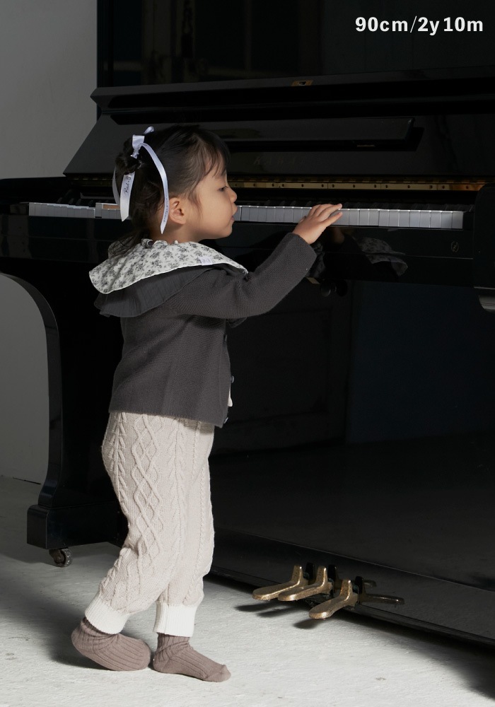 【Gift Set】Aran Knit Pants + Triple Gauze Rompers