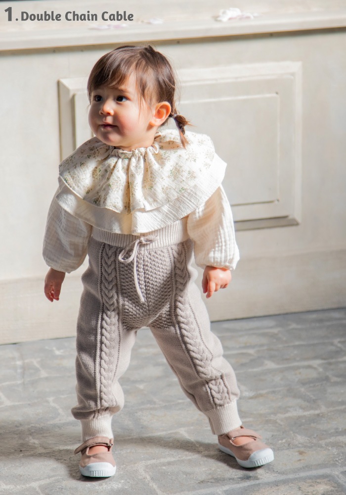 【Gift Set】Aran Knit Pants + Triple Gauze Rompers + Rolling Bib