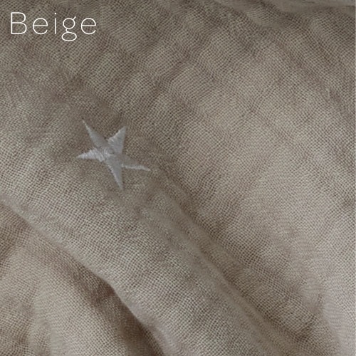 6layer Gauze Blanket_embroide starmoon/1400*850ｍｍ