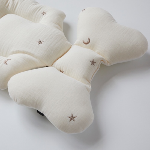 Premium Line /  6layer Gauze Embroide Starmoon -Ivory