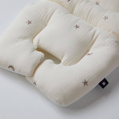 Premium Line /  6layer Gauze Embroide Starmoon -Ivory