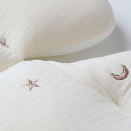 Premium Line /  6layer Gauze Embroide Starmoon -Ivory