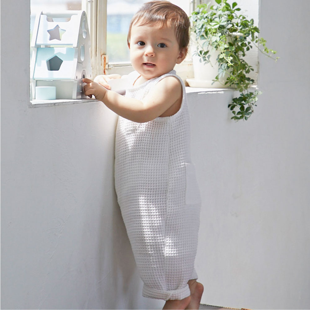 Premium Waffle Henley neck Overall<80 / 90 / 100>