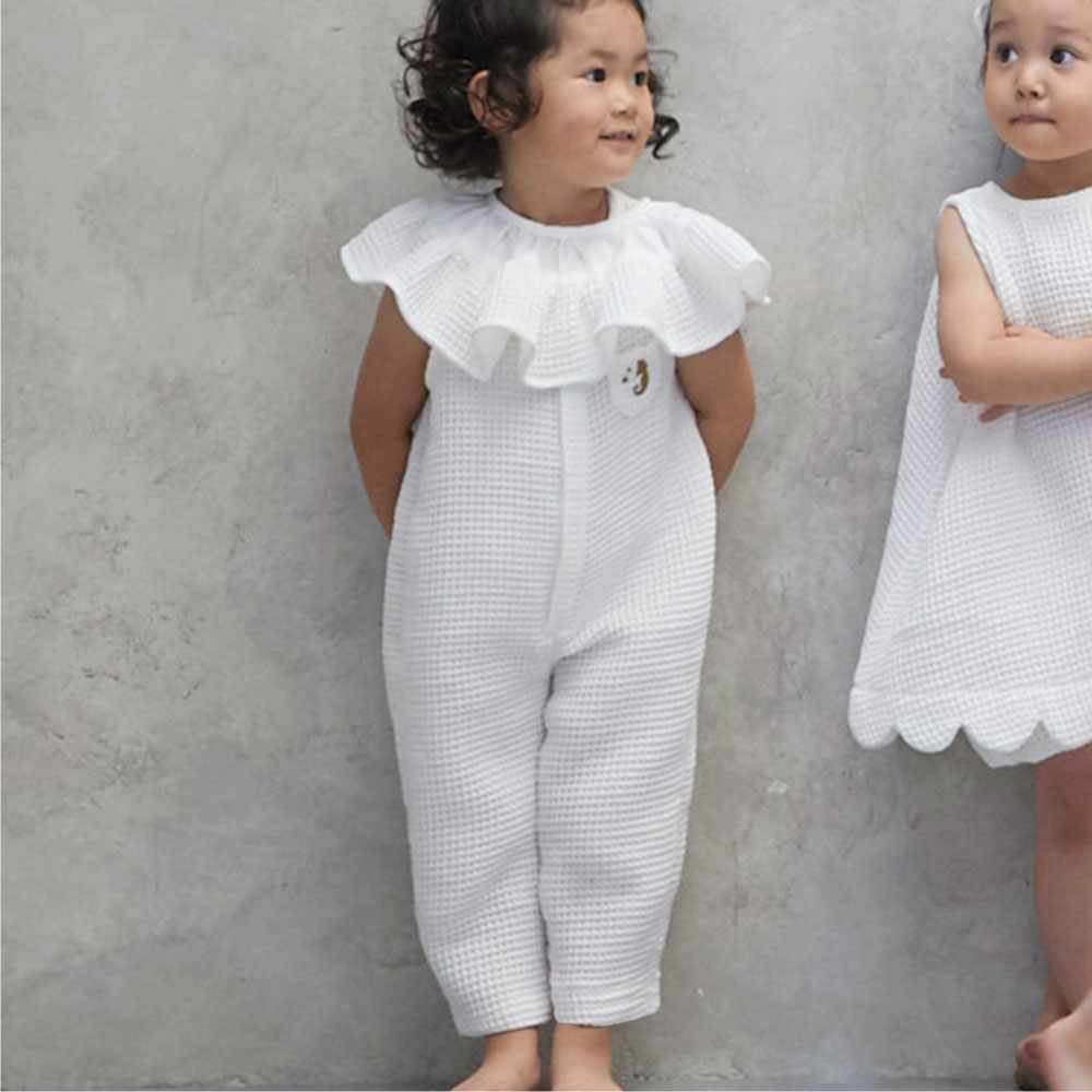 Premium Waffle Henley neck Overall<80 / 90 / 100>